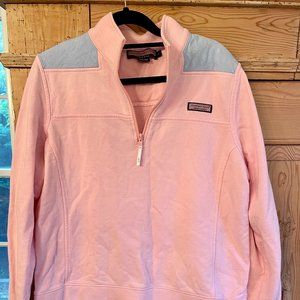 Women's pink Vineyard Vines Shep Shirt with chambray